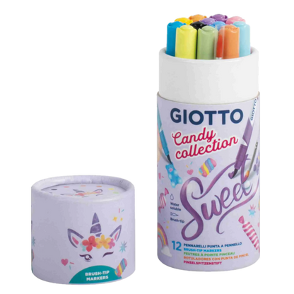 CANDY COLLECTION TURBO SOFT BRUSH MARKERS TUBE 12