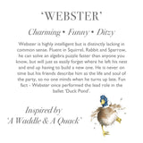 WRENDALE PLUSH 'WEBSTER' THE DUCK