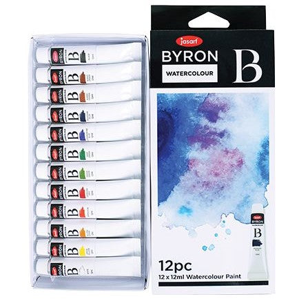 BYRON WATERCOLOUR PAINT 12ML SET 12
