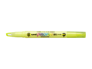 UNI PROPUS YELLOW DOUBLE-ENDED HIGHLIGHTER