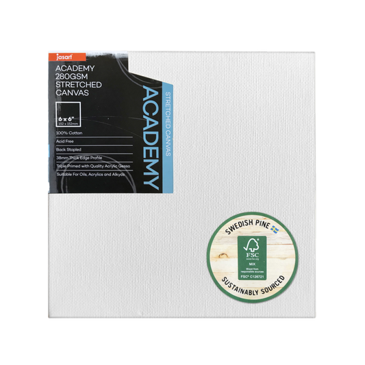 JASART ACADEMY 1 1/2" THICK EDGE CANVAS 6X6 INCH
