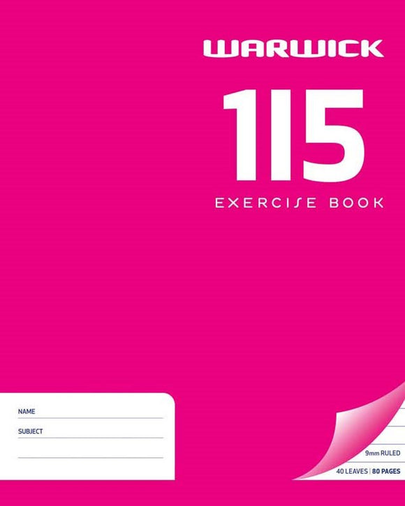 1I5 EXERCISE BOOK - 9MM RULED