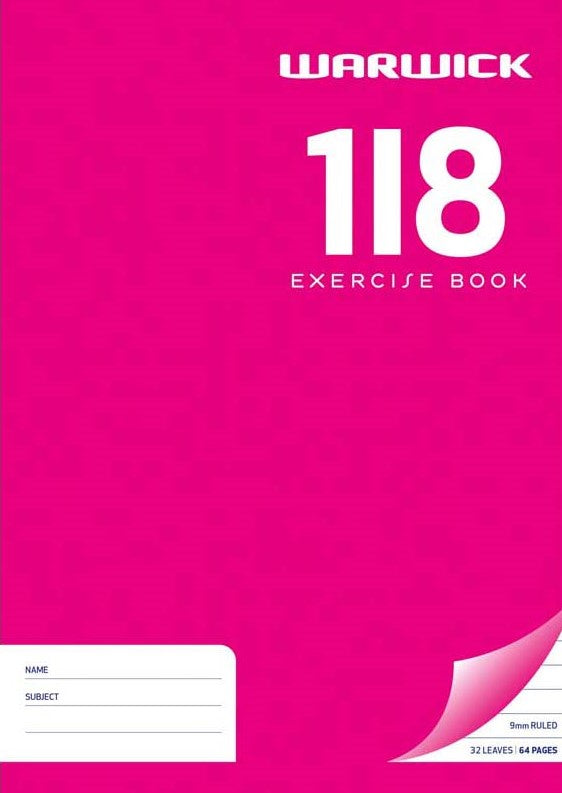 1I8 EXERCISE BOOK - 9MM RULED