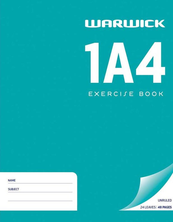 1A4 EXERCISE BOOK - UNRULED