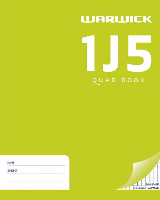 1J5 EXERCISE BOOK - 5MM QUAD