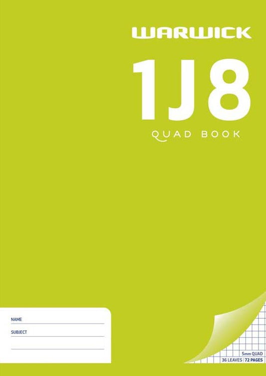 1J8 EXERCISE BOOK -  5MM QUAD