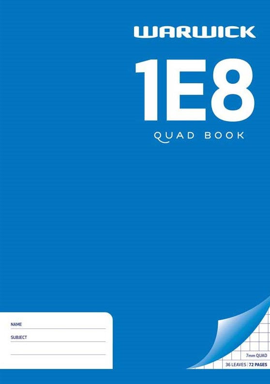 1E8 EXERCISE BOOK - 7MM QUAD
