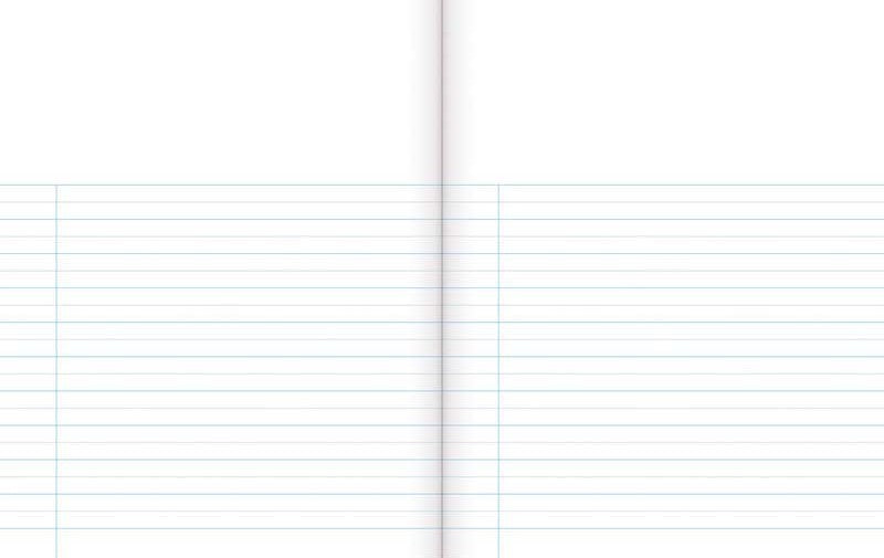 WDB WRITING & DRAWING BOOK  - BLANK/14MM RULED/7MM DASH