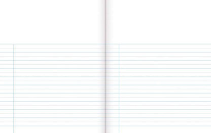 WDB WRITING & DRAWING BOOK  - BLANK/14MM RULED/7MM DASH