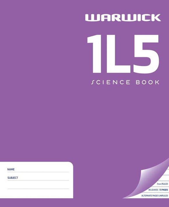 1L5 EXERCISE BOOK - 7MM RULED/UNRULED