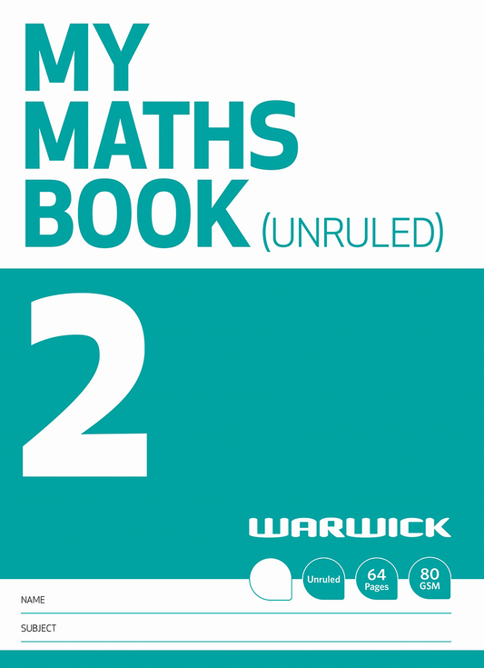 MY MATHS BOOK 2 - UNRULED