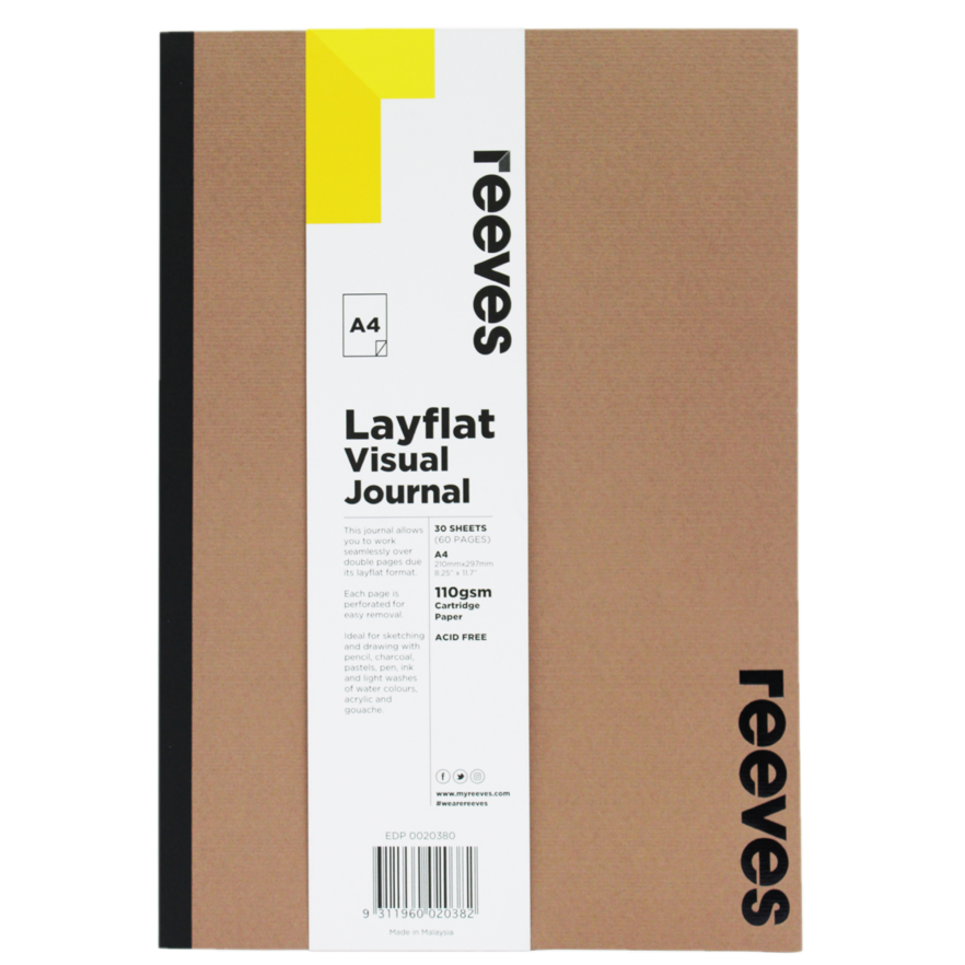 REEVES A4 LAYFLAT VISUAL JOURNAL KRAFT