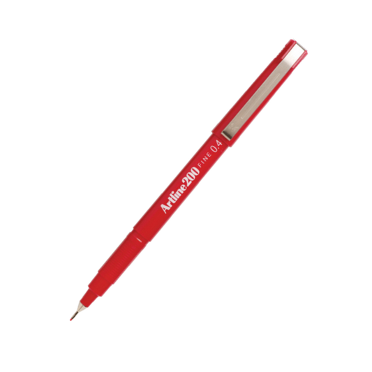 ARTLINE 200 0.4MM RED FINELINER PEN