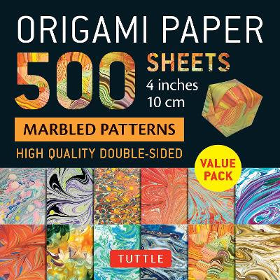 500 SHEETS MARBLED PATTERNS 10CM ORIGAMI PAPER