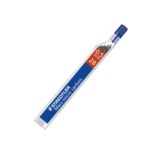 MARS 2B 0.5MM MICRO CARBON PENCIL LEADS TUBE OF 12