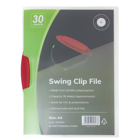 OSC A4 SWINGCLIP FILE RED