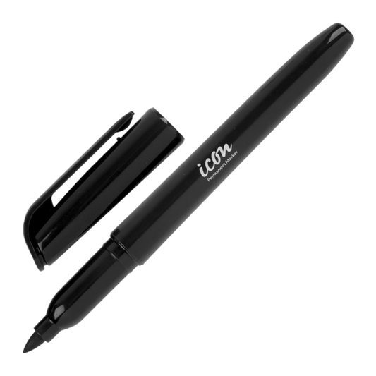 ICON FINE PERMANENT MARKER PEN BLACK