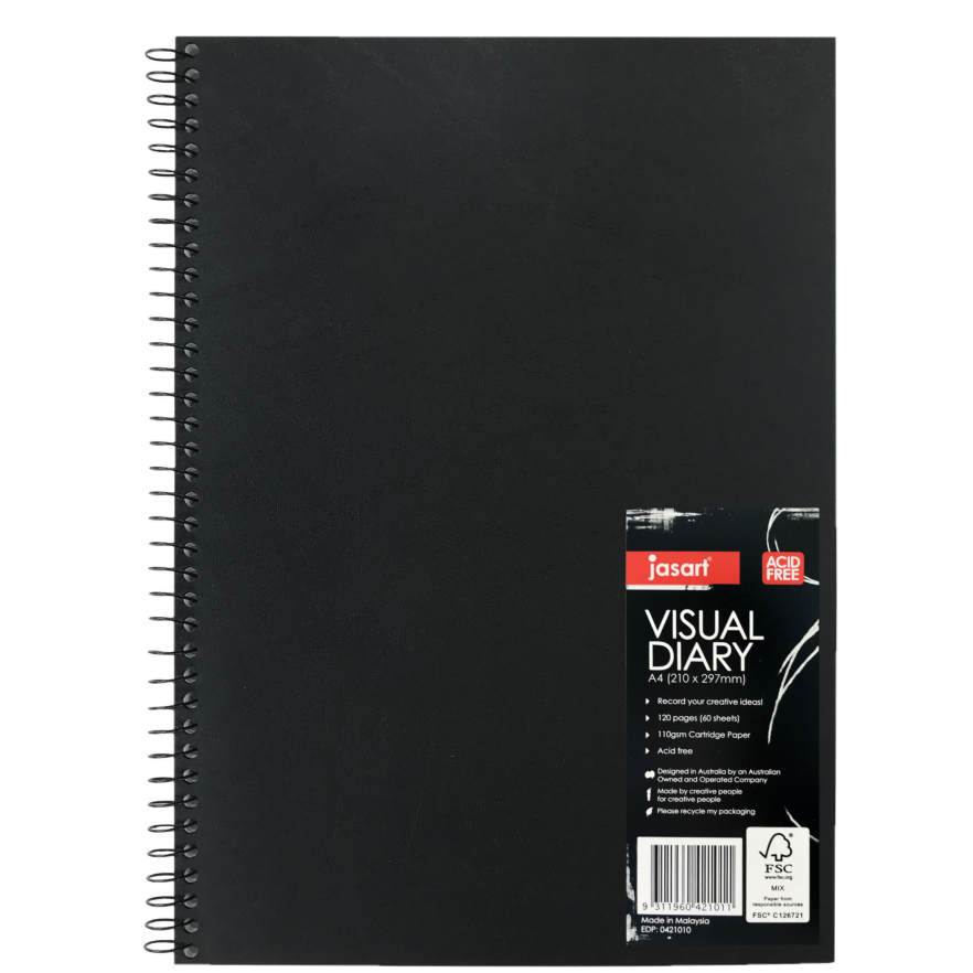 JASART A4 SPIRAL BOUND VISUAL DIARY