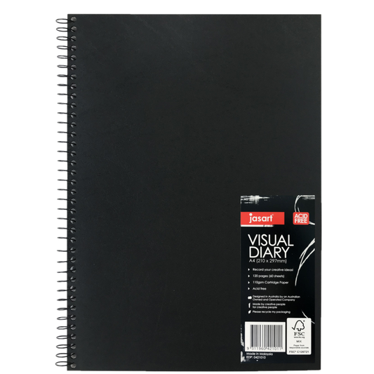 JASART A4 SPIRAL BOUND VISUAL DIARY