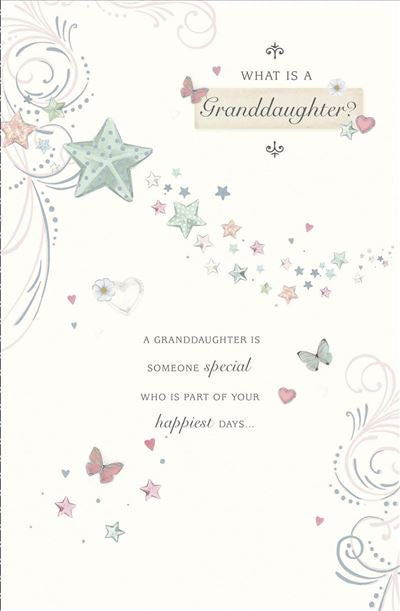 BIRTHDAY CARD GRANDDAUGHTER STARS