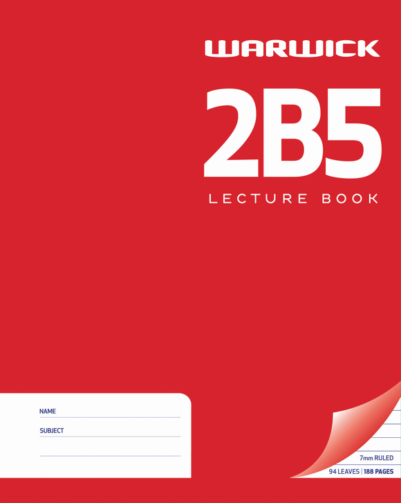 2B5 LECTURE BOOK - 7MM RULED HARDCOVER