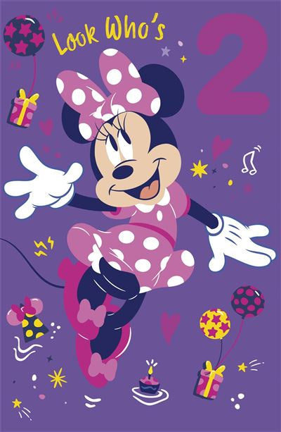BIRTHDAY CARD 2ND MINNIE MOUSE