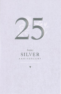 ANNIVERSARY CARD 25TH HAPPY SILVER ANNIVERSARY