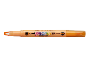 UNI PROPUS ORANGE DOUBLE-ENDED HIGHLIGHTER