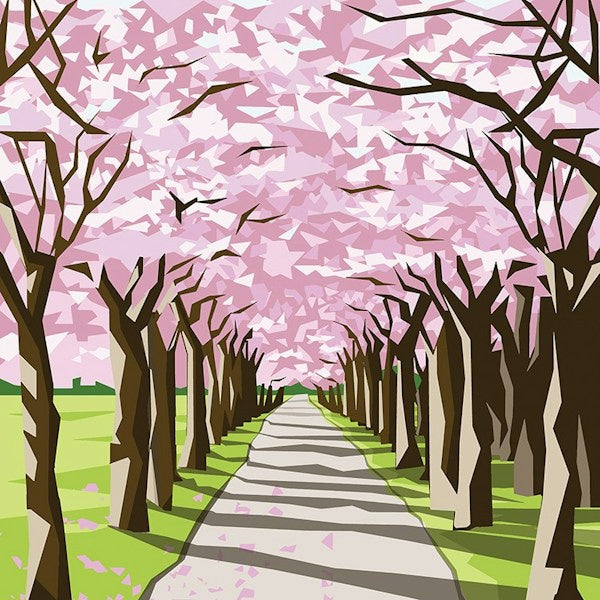 BLANK CARD 'HAGLEY BLOSSOMS'