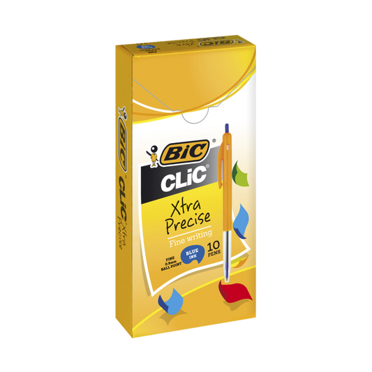 BIC CLIC FINE BLUE BALLPOINT BOX 10