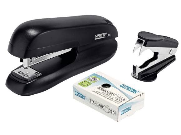 RAPID F6 BLACK STAPLER VALUE PACK
