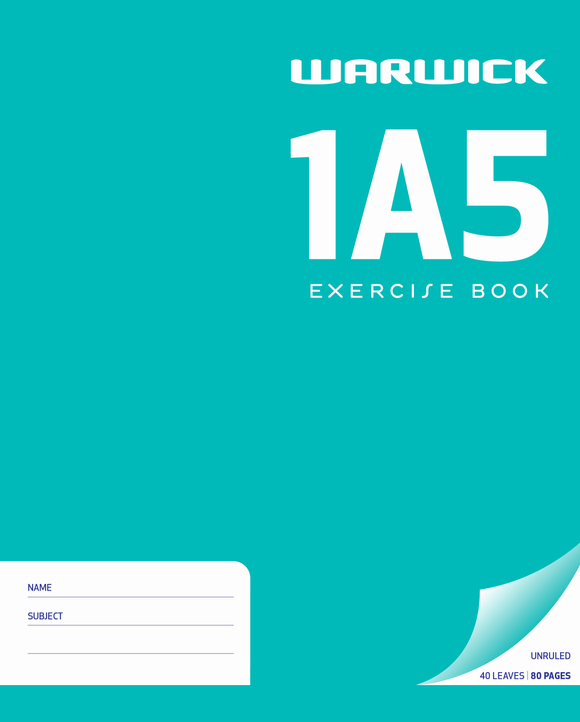 1A5 EXERCISE BOOK - UNRULED