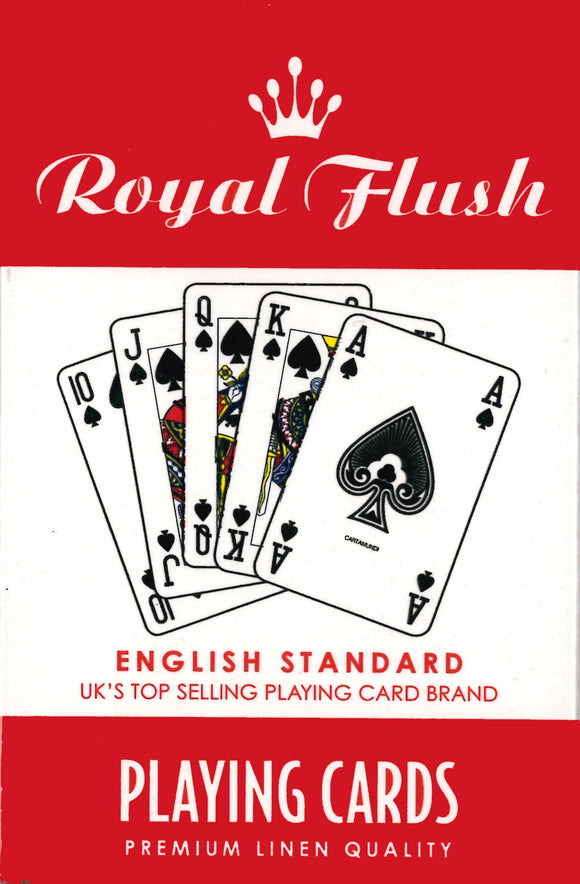 ROYAL FLUSH STANDARD PLAYING CARDS - RED BACK