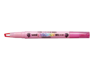 UNI PROPUS PINK DOUBLE-ENDED HIGHLIGHTER