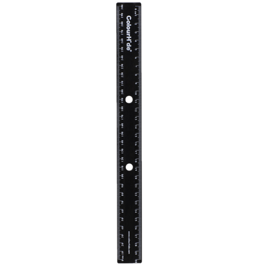 BINDERMATE BLACK 30CM RULER