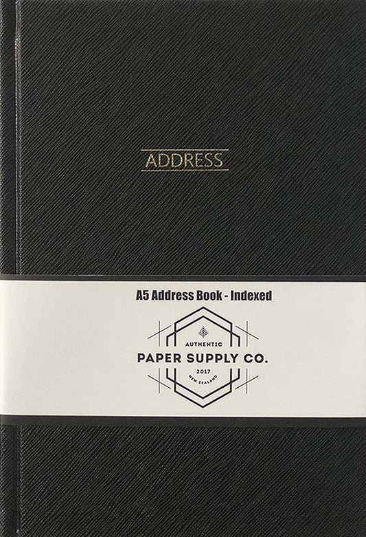 A5 CITTA BLACK INDEXED ADDRESS BOOK