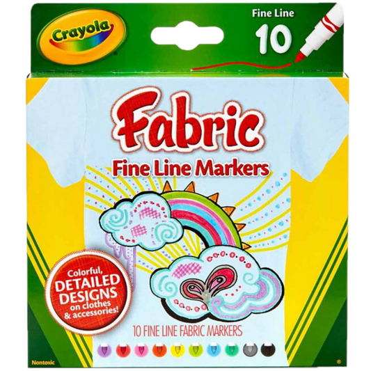 CRAYOLA FABRIC FINE LINE MARKERS
