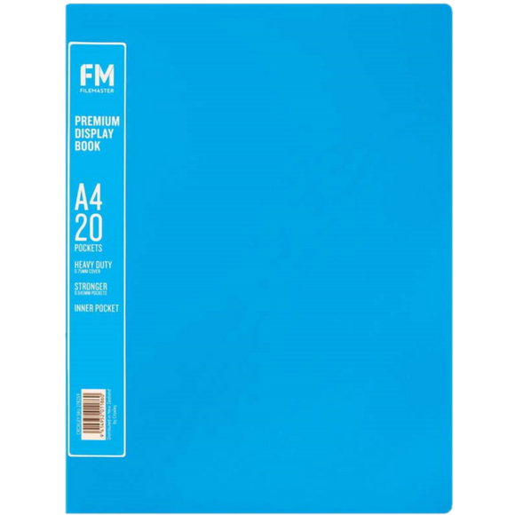FM VIVID ICE BLUE PREMIUM 20 POCKET DISPLAY BOOK