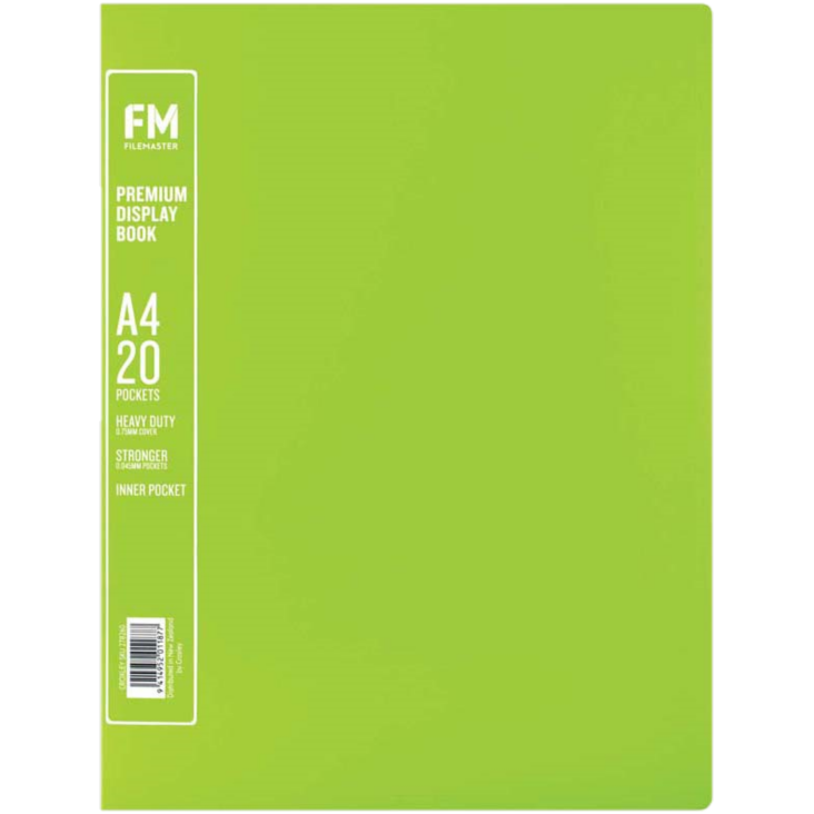 FM VIVID LIME GREEN PREMIUM DISPLAY BOOK