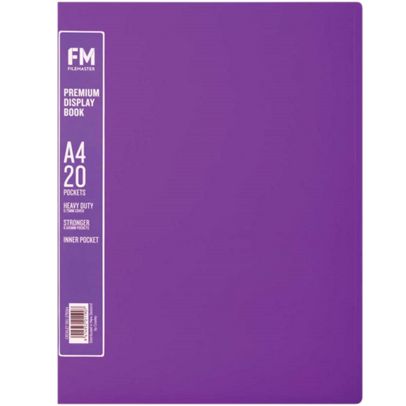 FM VIVID PASSION PURPLE PREMIUM 20 POCKET DISPLAY BOOK