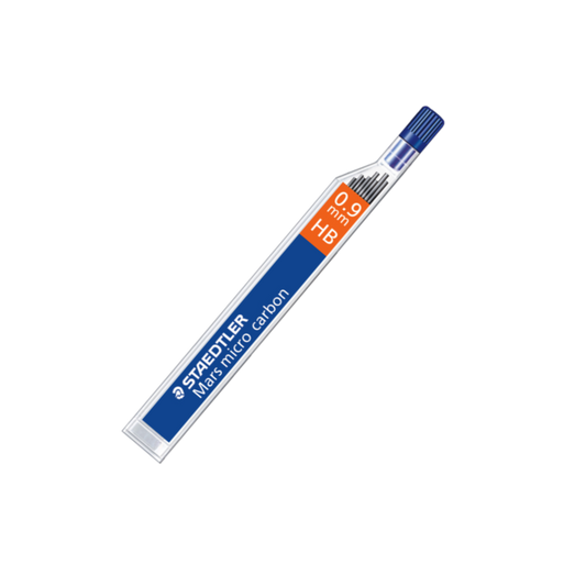 MARS HB 0.9MM MICRO CARBON PENCIL LEADS TUBE OF 12