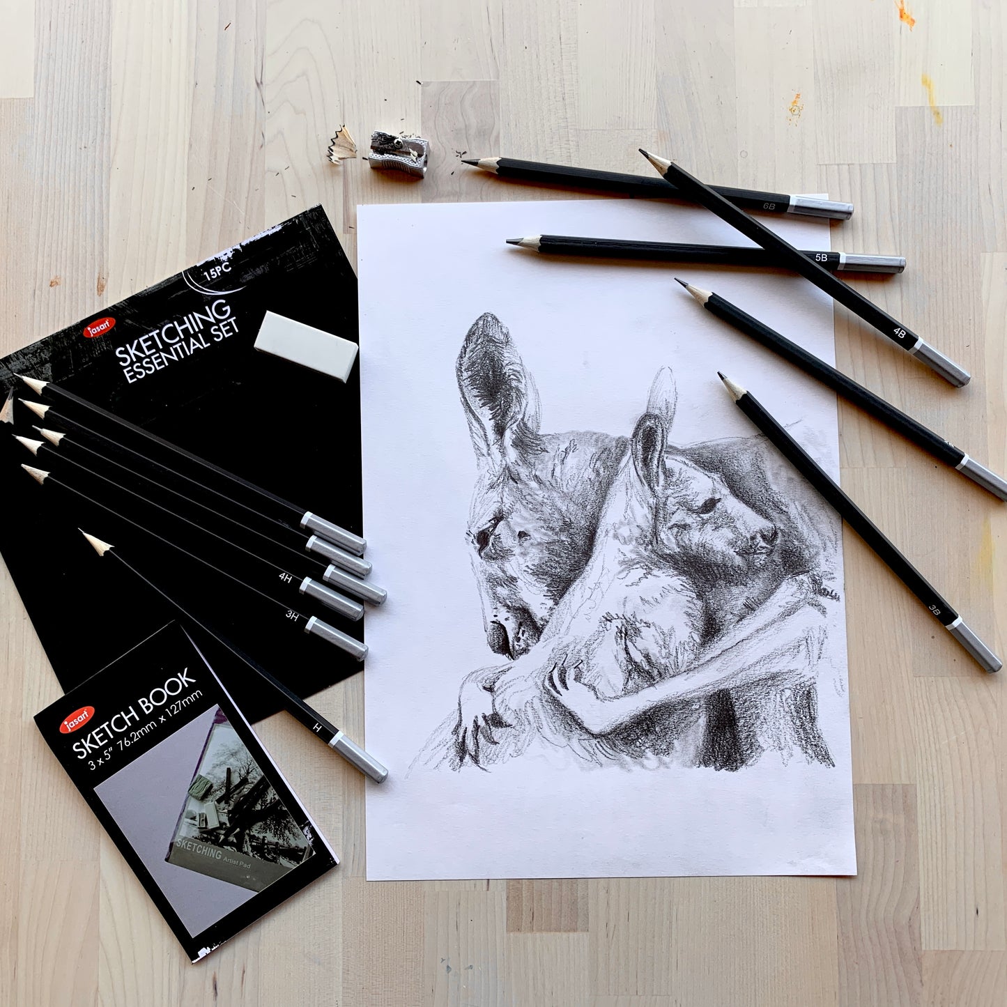 JASART SKETCHING ESSENTIAL SET 15 PIECES
