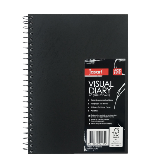 JASART A5 SPIRAL BOUND VISUAL DIARY