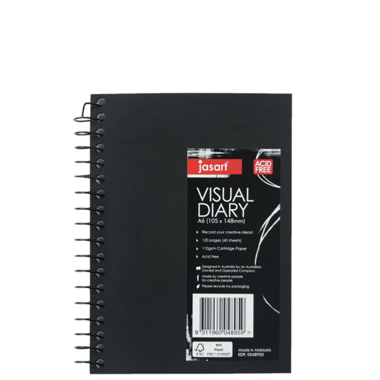 JASART A6 SPIRAL BOUND VISUAL DIARY