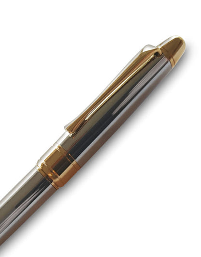 PIERRE CARDIN MONTFORT BALLPOINT SHINY CHROME WITH GOLD TRIM