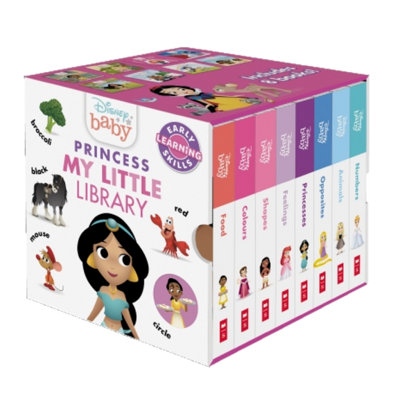 DISNEY BABY PRINCESS MY LITTLE 8-BOOK LIBRARY CUBE