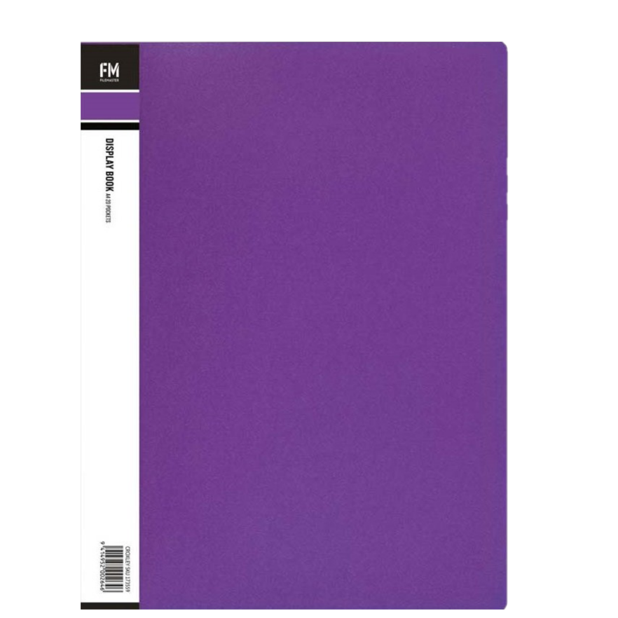 FM VIVID PASSION PURPLE A4 20 POCKET DISPLAY BOOK