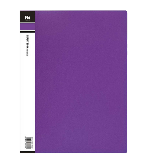 FM VIVID PASSION PURPLE A4 20 POCKET DISPLAY BOOK