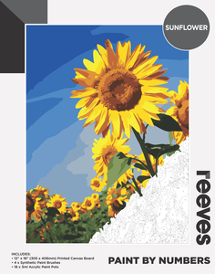 REEVES PAINT-BY-NUMBERS 12"X16" SUNFLOWER