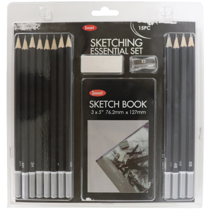 JASART SKETCHING ESSENTIAL SET 15 PIECES
